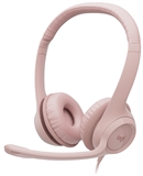 Logitech H390 - Headset, Stereo, On-ear headband, Wired, USB, 20 Hz - 20KHz, Rose