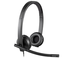 Logitech H570e - Headset, Stereo, Headband, Wired, USB, 31,5Hz - 20Hz, Black