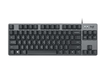 Logitech K835 - Standard Keyboard, Mechanical, Red Switch, Wired, USB, English, Black