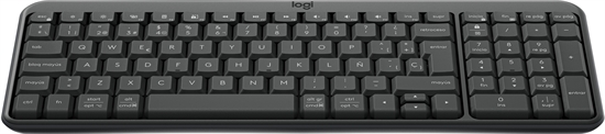 Logitech Keyboard K250 Graphite Front Up View