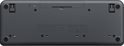 Logitech Keyboard K250 Graphite Rear View