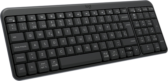 Logitech Keyboard K250 Graphite Side Left View