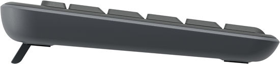 Logitech Keyboard K250 Graphite Side View