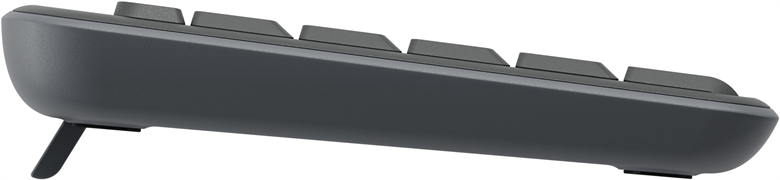 Logitech Keyboard K250 Graphite Side View