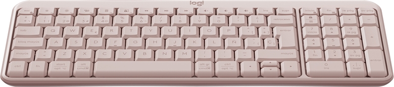 Logitech Keyboard K250 Rose Front Up View