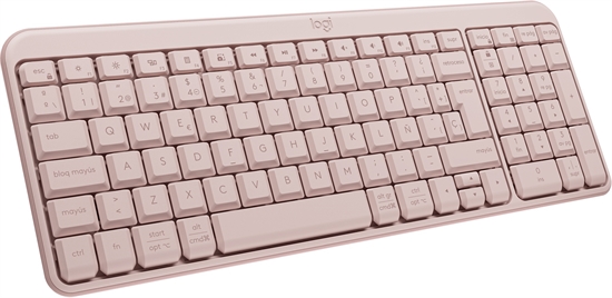 Logitech Keyboard K250 Rose Side Left View