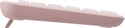 Logitech Keyboard K250 Rose Side Left Up View