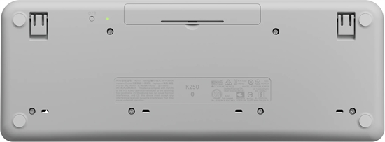 Logitech Keyboard K250 White Rear View