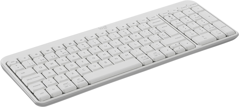 Logitech Keyboard K250 White Side Left Up View
