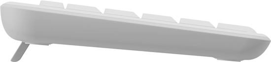 Logitech Keyboard K250 White Side View