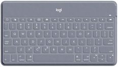Logitech Keys-To-Go - Teclado Compacto, Inglés, Piedra, Inalámbrico, Bluetooth