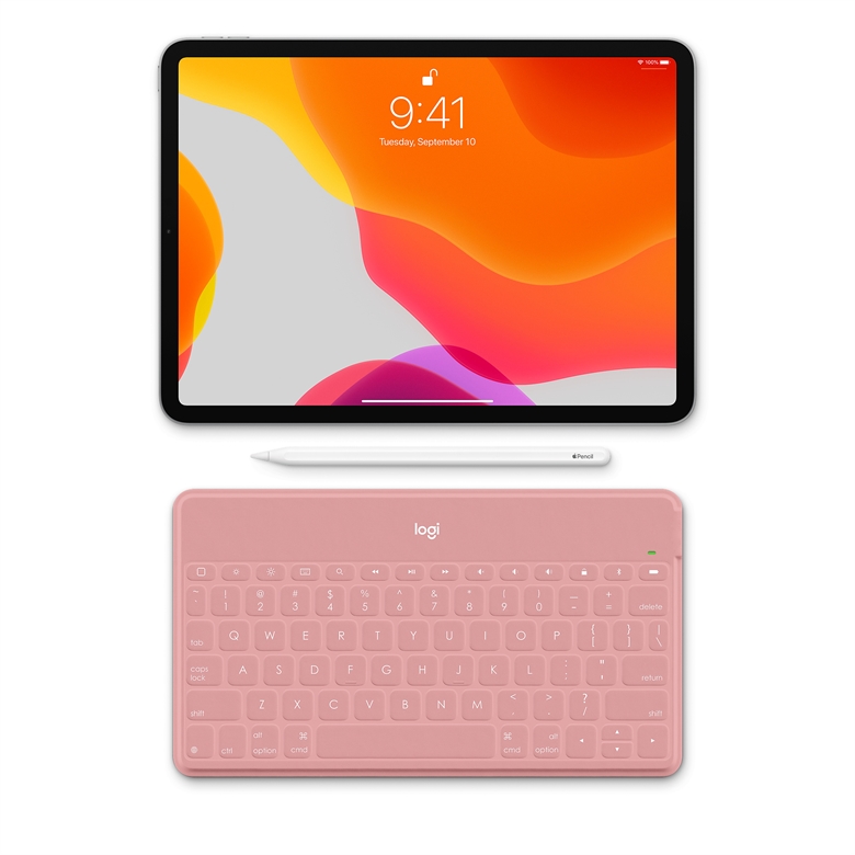 Logitech Keys-To-Go Pink Keyboard With Tablet View