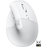 Logitech Lift Vertical - Mouse, Wireless, Bluetooth,  USB, Optic, 4000 dpi, White