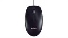 Logitech M100 - Mouse, Wired, USB, Optic, 1000 dpi, Black