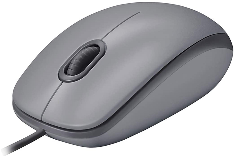 Logitech M110 WIred USB Gray Mouse Isometric View