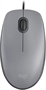 Logitech M110 WIred USB Gray Mouse Top View