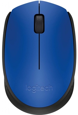 Logitech M170 Blue Wireless Mouse Top View