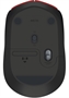 Logitech M170 Red Wireless Mouse Base View