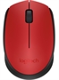 Logitech M170 Red Wireless Mouse Top View
