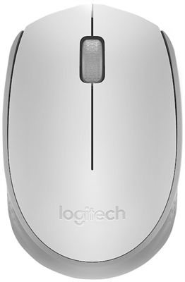 Logitech M170 Mouse Inalambrico Plateado Vista de Arriba
