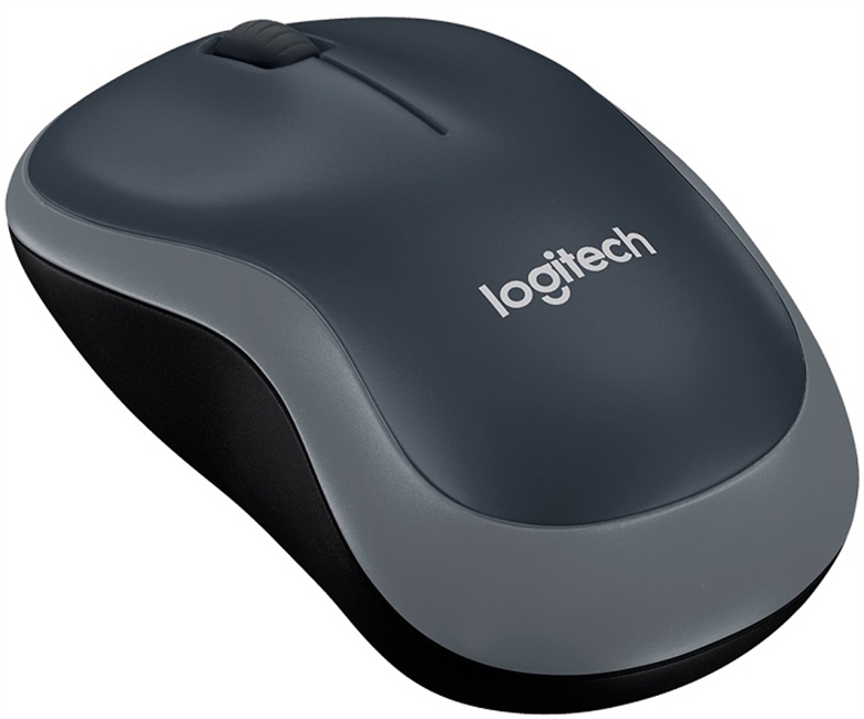 Logitech M185 Black Wireless Mouse Back Side