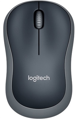 Logitech M185 Mouse Inalambrico Negro Vista de Arriba