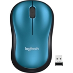 Logitech M185 - Mouse, Inalámbrico, USB, Óptico, 1000 dpi, Azul