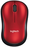 Logitech M185 - Mouse, Wireless, USB, Optic, 1000 dpi, Red