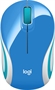 Logitech M187 Blue Wireless Mouse Top View