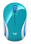 Logitech M187 - Mouse, Inalámbrico, USB, Óptico, 1000 dpi, Verde Azulado
