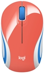 Logitech M187  - Mouse, Wireless, USB, Optic, 1000 dpi, Coral