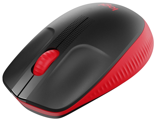 Logitech M190 Red Wireless Mouse Isometric View