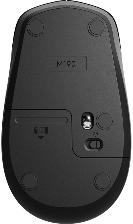 Logitech M190 Black Wireless Mouse Base Dongle4