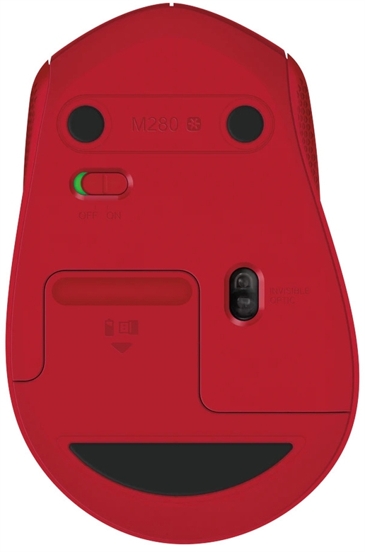 Logitech M280 Red Wireless Mouse Base