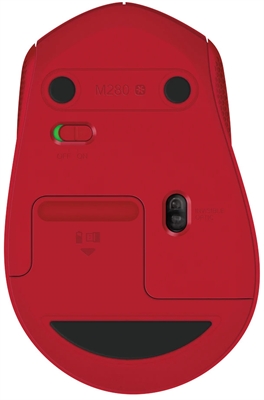 Logitech M280 Mouse Inalambrico Rojo Base