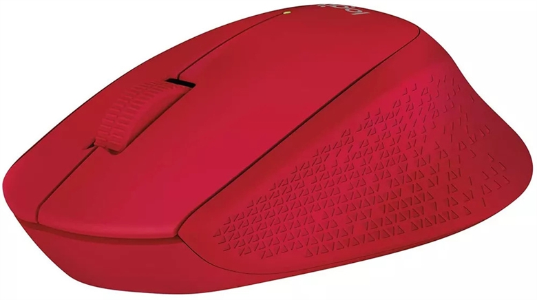 Logitech M280 Red Wireless Mouse Isometric View