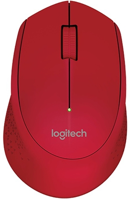 Logitech M280 Red Wireless Mouse Top View
