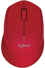 Logitech M280 - Mouse, Wireless, USB, Optic, 1000 dpi, Red