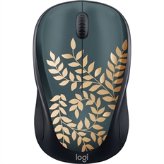 Logitech M317c - Mouse, Inalámbrico, USB, Óptico, 1000 dpi, Verde 