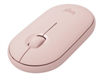 Logitech M350 - Mouse, Inalámbrico, Bluetooth, Óptico, 1000 dpi, Rosado