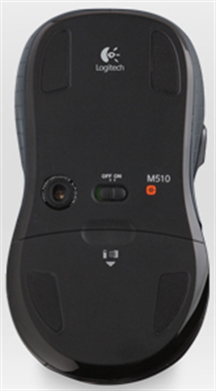 Logitech M510 Wireless Mouse Base View