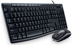 Logitech MK200  - Combo Teclado y Mouse, Cableado, USB, Español, Negro