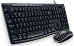 Logitech MK200  - Keyboard and Mouse Combo, Wired, USB, Spanish, Black