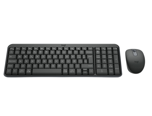Combo de teclado y ratón Logitech MK250 inalámbrico Bluetooth negro Vista frontal 2