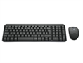 Combo de teclado y ratón Logitech MK250 inalámbrico Bluetooth negro Vista frontal 2