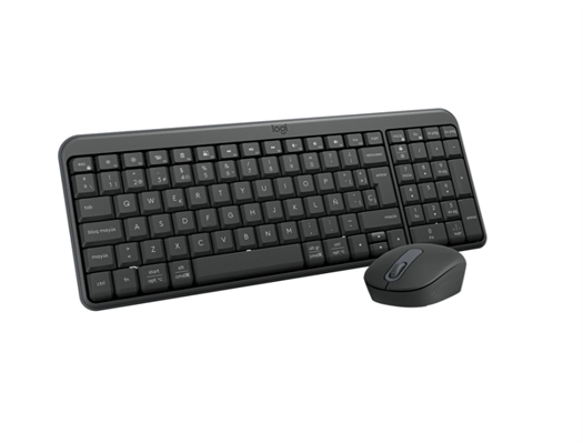 Combo de teclado y ratón Logitech MK250 inalámbrico Bluetooth negro Vista frontal 3