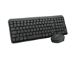 Combo de teclado y ratón Logitech MK250 inalámbrico Bluetooth negro Vista frontal 3