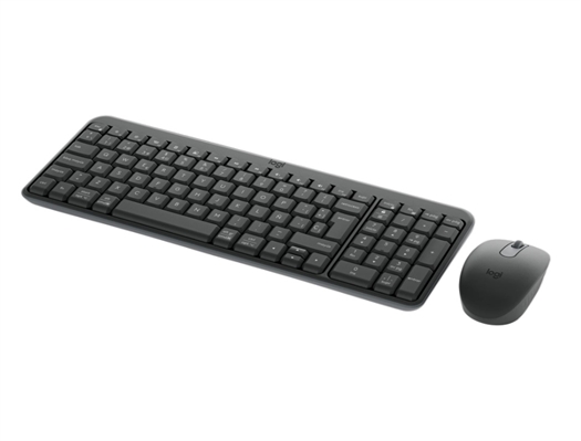 Combo de teclado y ratón Logitech MK250 inalámbrico Bluetooth negro Vista frontal 4