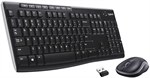 Logitech MK270 - Keyboard and Mouse Combo, Wireless, USB, Spanish, Black