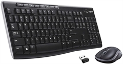 Logitech MK270 - Keyboard and Mouse Combo, Wireless, USB, Spanish, Black Logitech MK270 - Keyboard and Mouse Combo, Wireless, USB, Spanish, Black